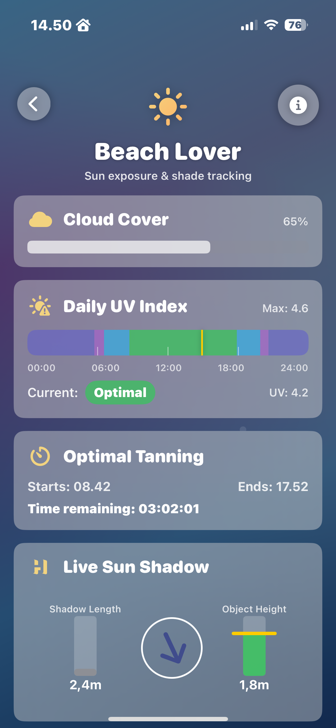 Beach Lover Profile Screenshot