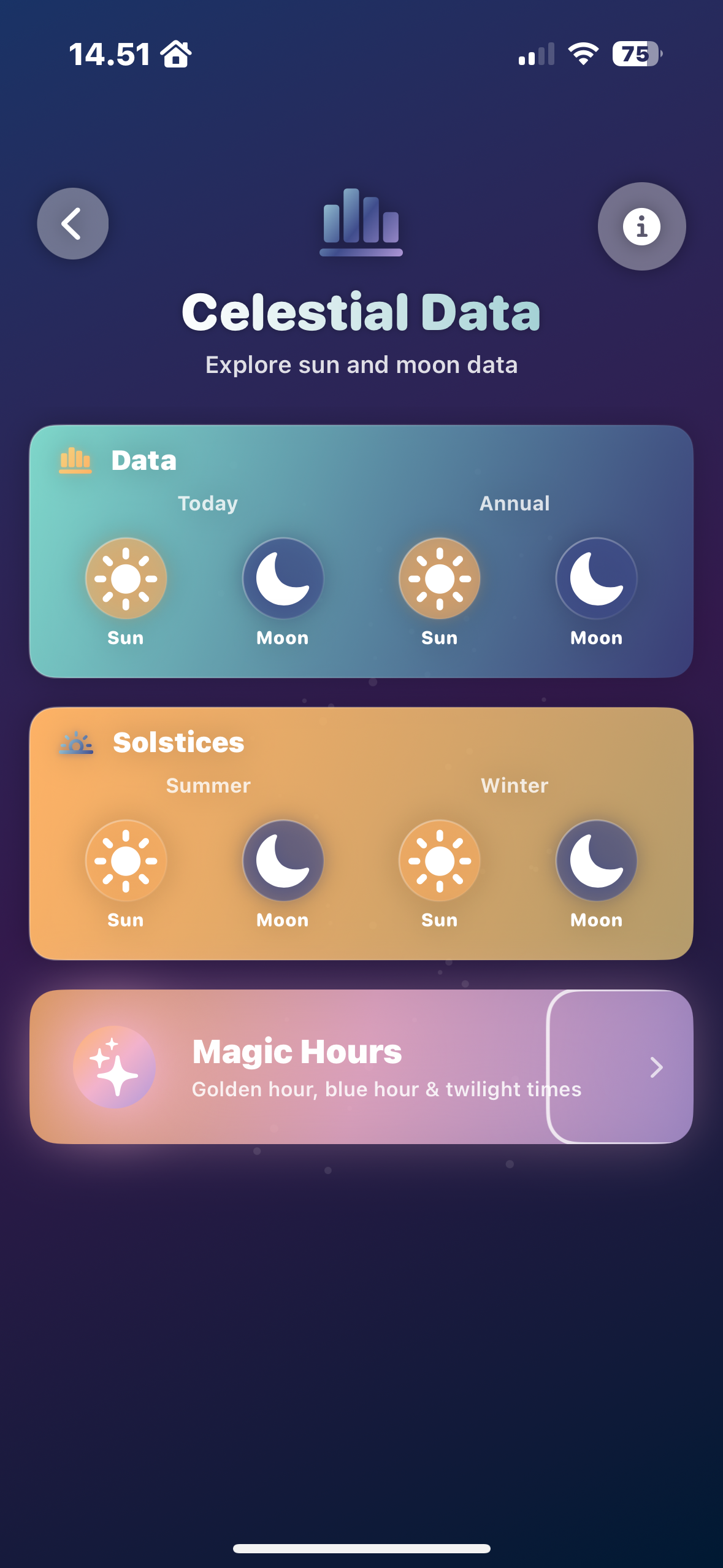 Celestial Data Screenshot