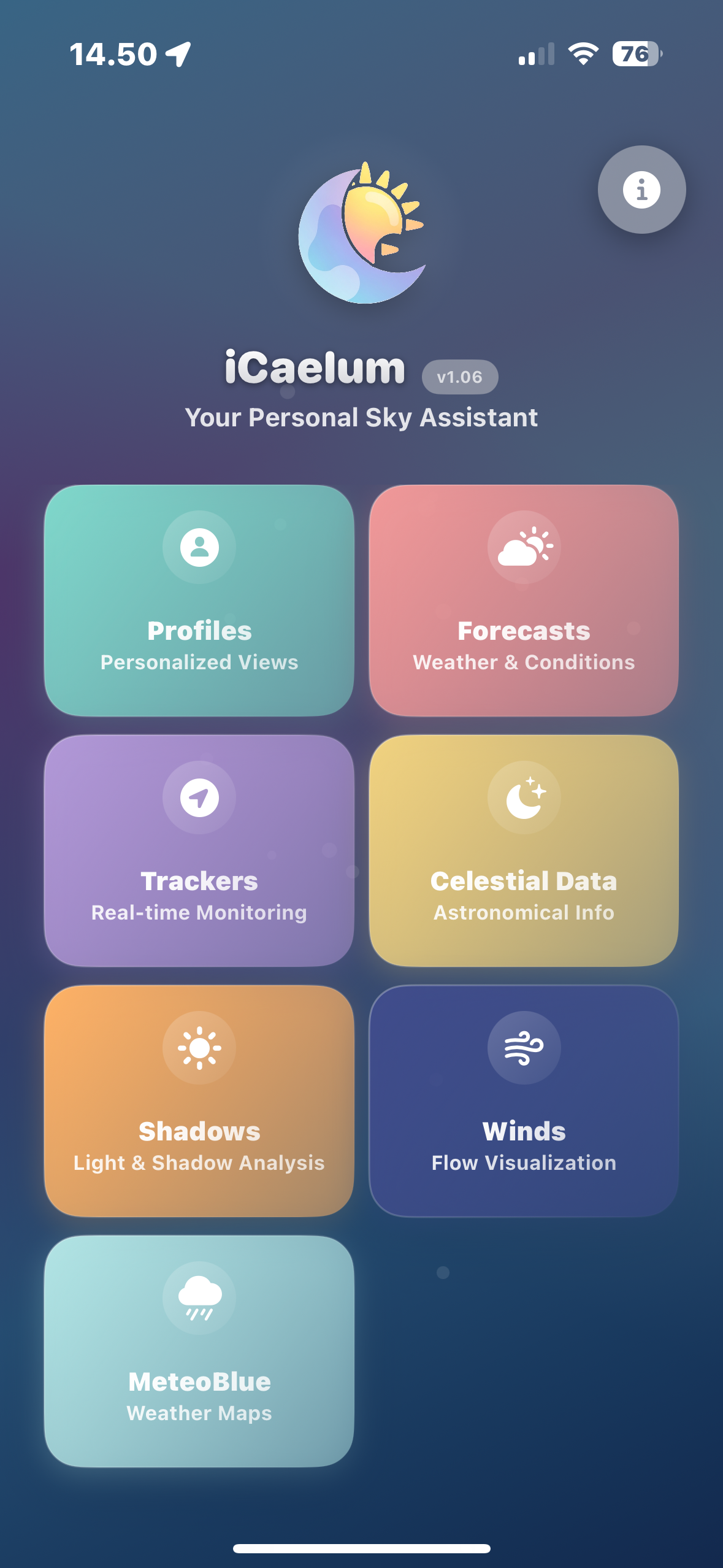 Welcome Page Screenshot